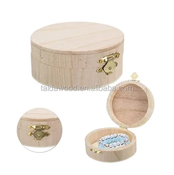 Storage Box Jewelry Box Crafts Wood Mud Base Art Decor Children