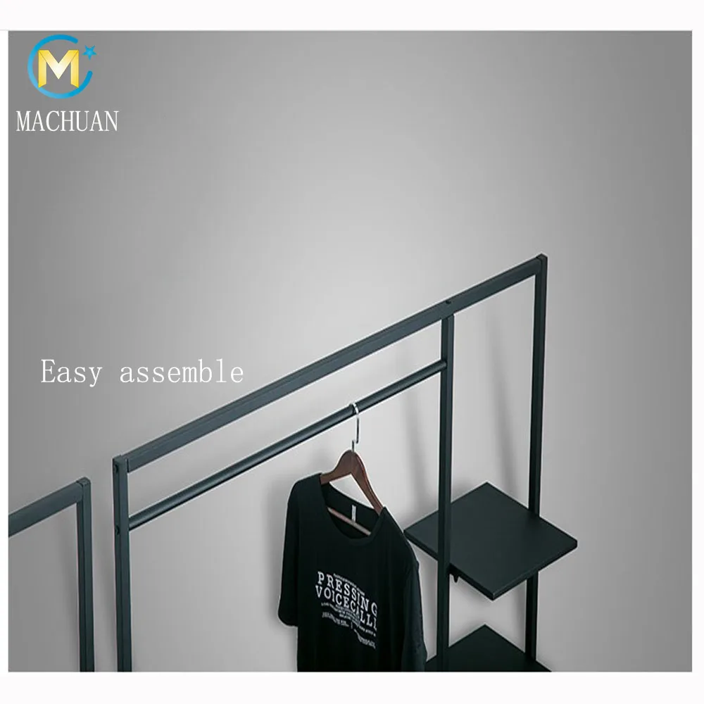 Zara Metal Retail Clothing Store Shelf Fittings Racks Display For Shop