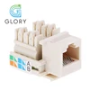 Glory white 90 degree lan wall socket cat5e keystone jack
