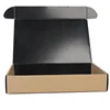 Simple design custom cardboard paper packaging box with glossy black inside