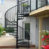 Complete banister spiral staircase steps