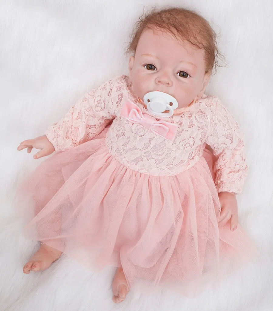 Reborn Baby Girl Doll Sweet  Newborn Lifelike Vinyl Silicone 12R1 20” Realistic