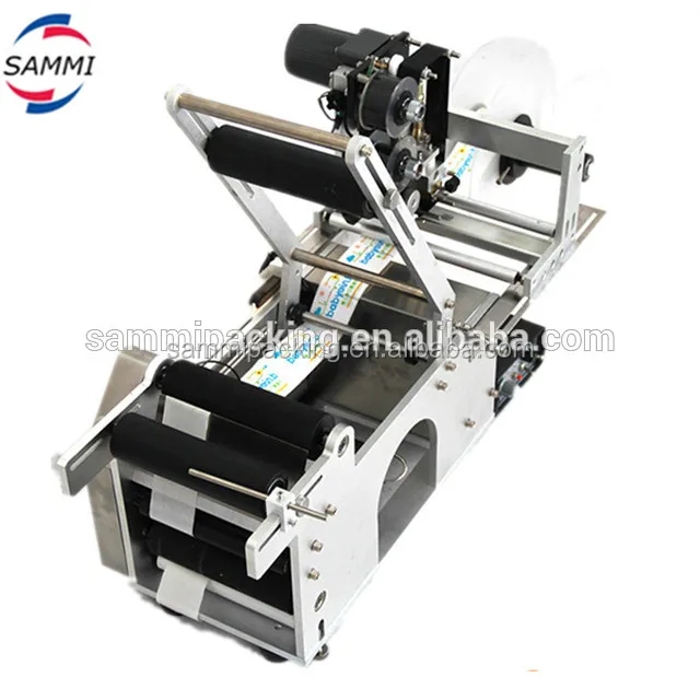 Adhesive Label Sticker Printing Machine For Round Bottle with date printer