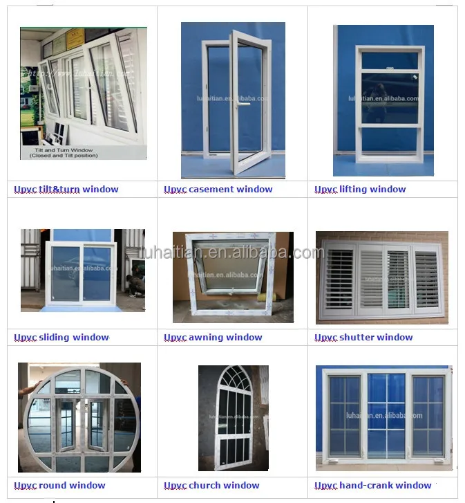 Latest window design for house UPVC window blind /glass shutter window with fixed and casement