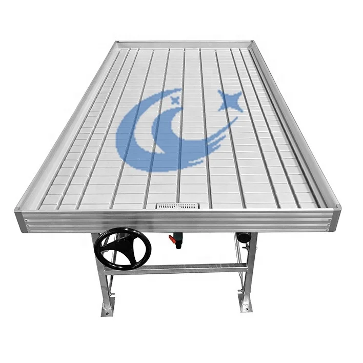 Greenhouse Rolling Benches Galvanized Structural Steel Rolling Tabletop