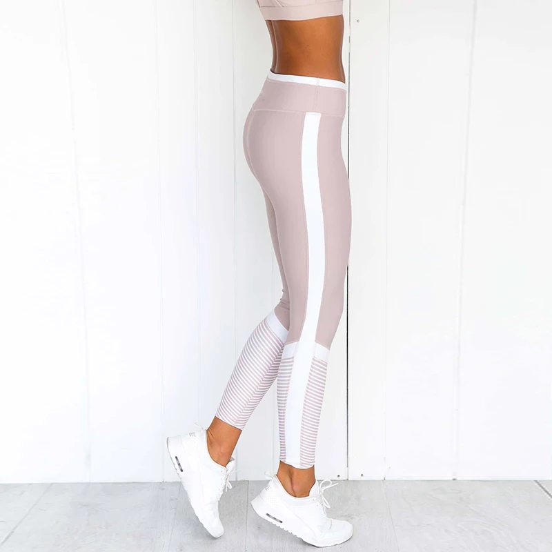 Pink Tights Lady Pants Sexy Bra Women Yoga Set In Fitness And Yoga Wear