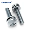 china fasteners phillips pan head bolt with flat and spring washers SEM screw different material