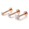 Stainless Steel Labret Body Piercing Jewelry Rose Gold Labret Stud