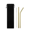 Different Color Reusable Straws Set Stainless Steel Straws New Stainless Steel Drinking Straws