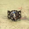 Robot ring luke skywalker SW glass Photo Cabochon ring