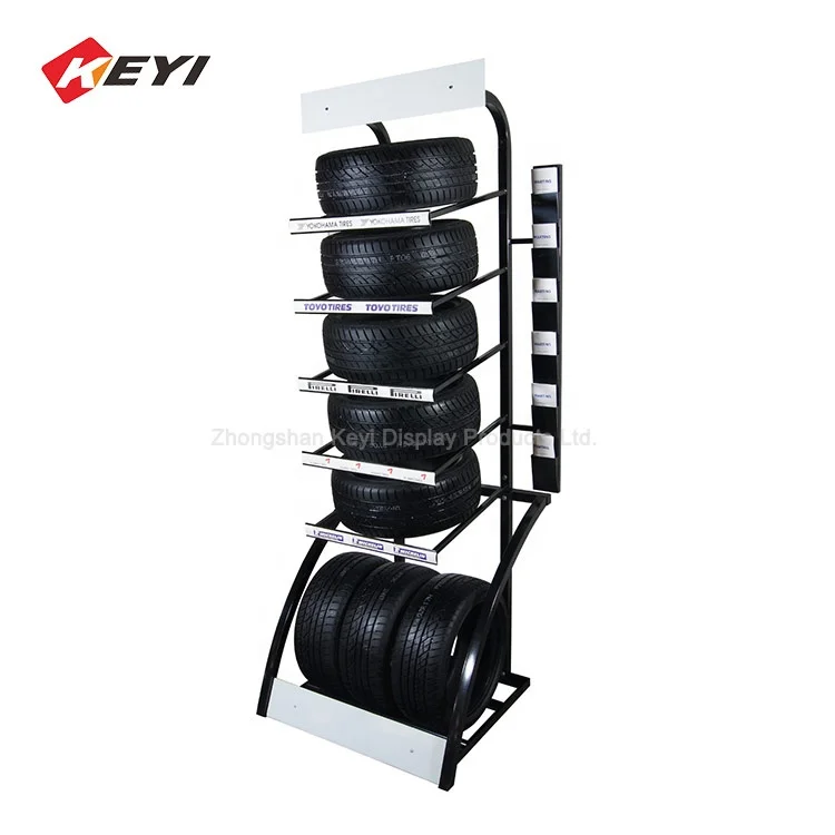 Specialty Customized Four Sides Metal Stable Wheel Rim Display Rack