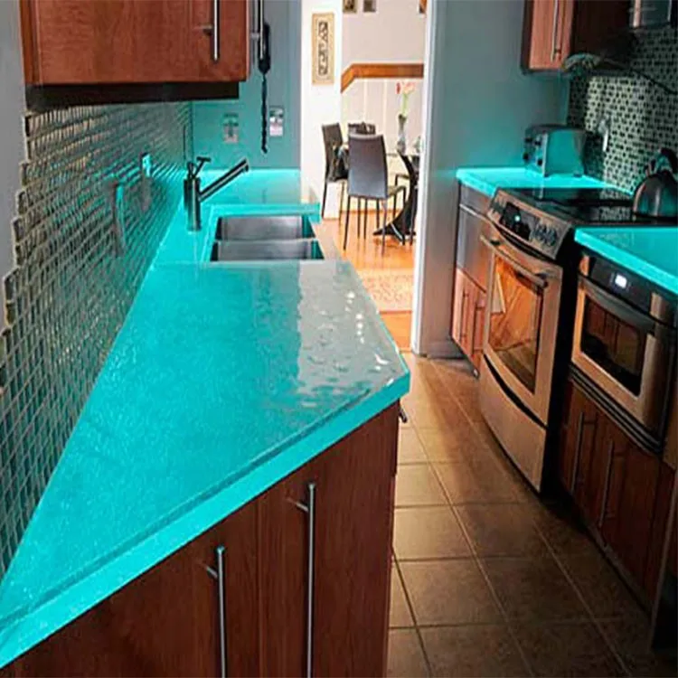 Contemporary Luxury Tempered Glass Countertop For Kitchen - Buy Glass ...