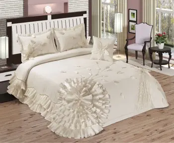 Dale Bedspread Set Embroidery Turkish Dale Bedspread Set