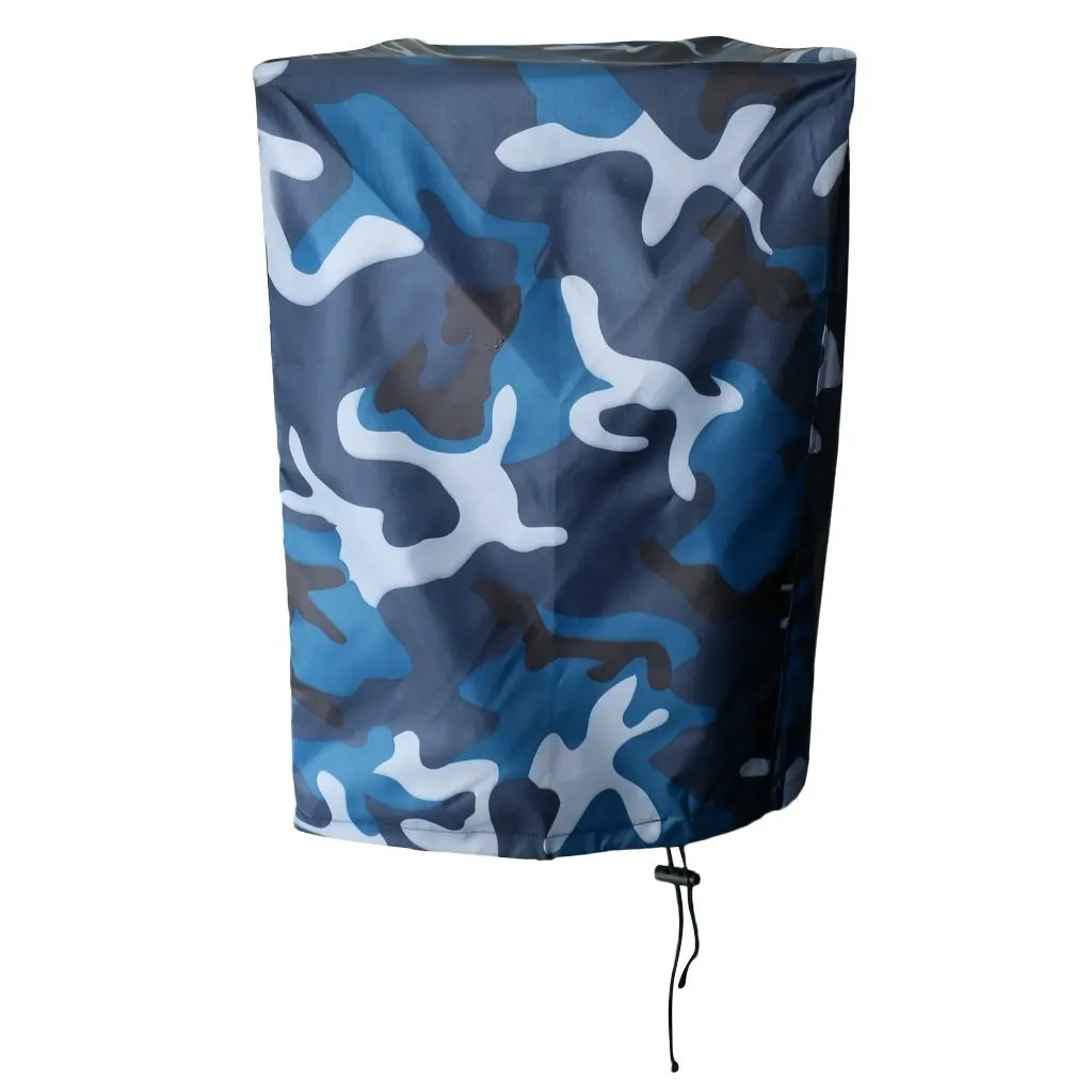 Homyl Trailerable Outboard Boat Motor Engine Cover 2-300 Horsepower - Blue Camo Heavy Duty Water, Mildew, and UV Resistant