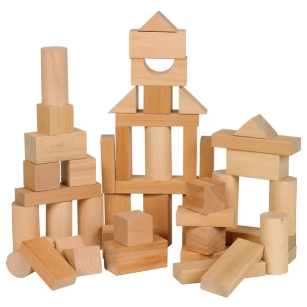 small wooden building blocks