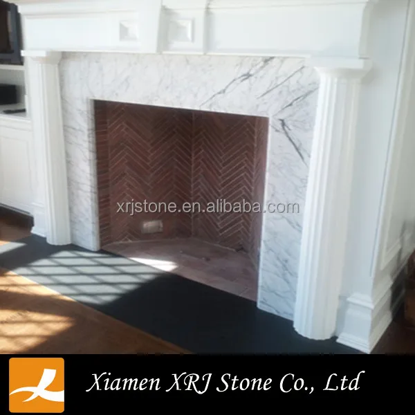 Tallado chimenea de mármol blanco chimenea de mármol azulejos para ...
