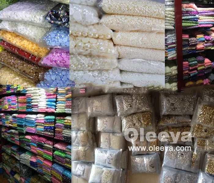 Plastic Pearls Non Hotfix Rhinestone Beads Flat Back 3mm White AB Loose ABS Half Round Faux Pearl Beads for DIY Decoration