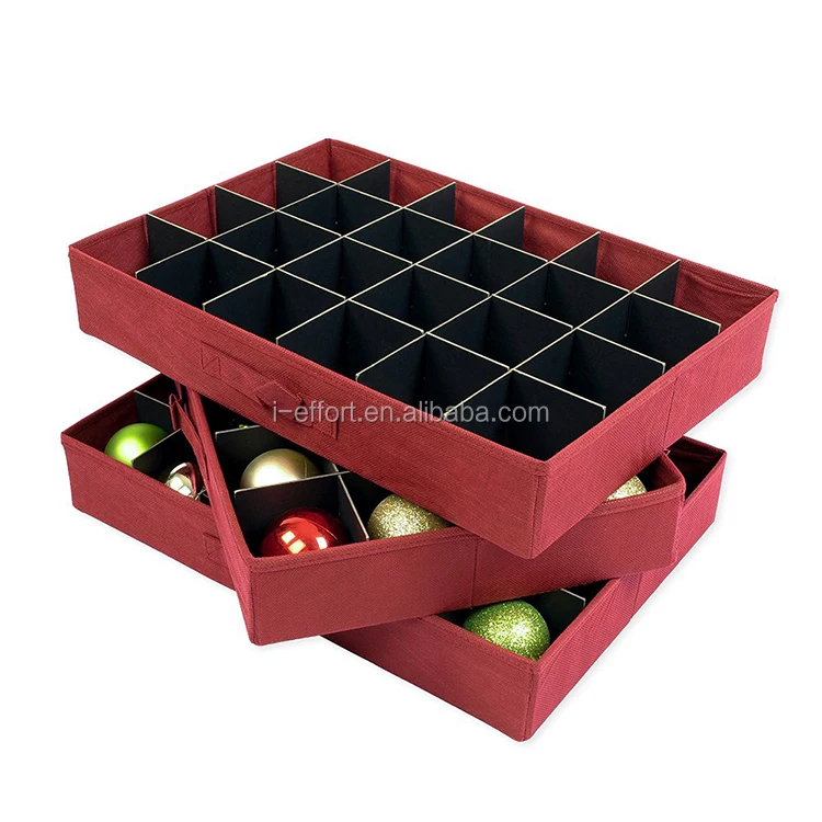 Christmas Tree Decorations Storage Box Ornament Bauble Storage Boxes