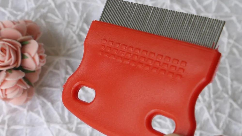 Plastic Handle Lice Nit Louse Flea Tick Removing Comb With Close Gap