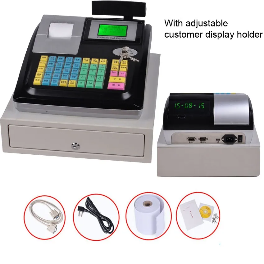 Cheap And Fine Supermarket Electronic Cash Register For Sale With One
