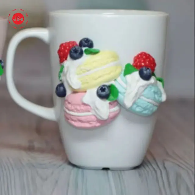Hot Sale Ceramic Mug With Handmade Polymer Clay Ceramic Gift Mug