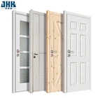 Jhk-porta de madeira maci&ccedil;a design branco folheado em madeira porta interna dom&eacute;stica dos fornecedores da china