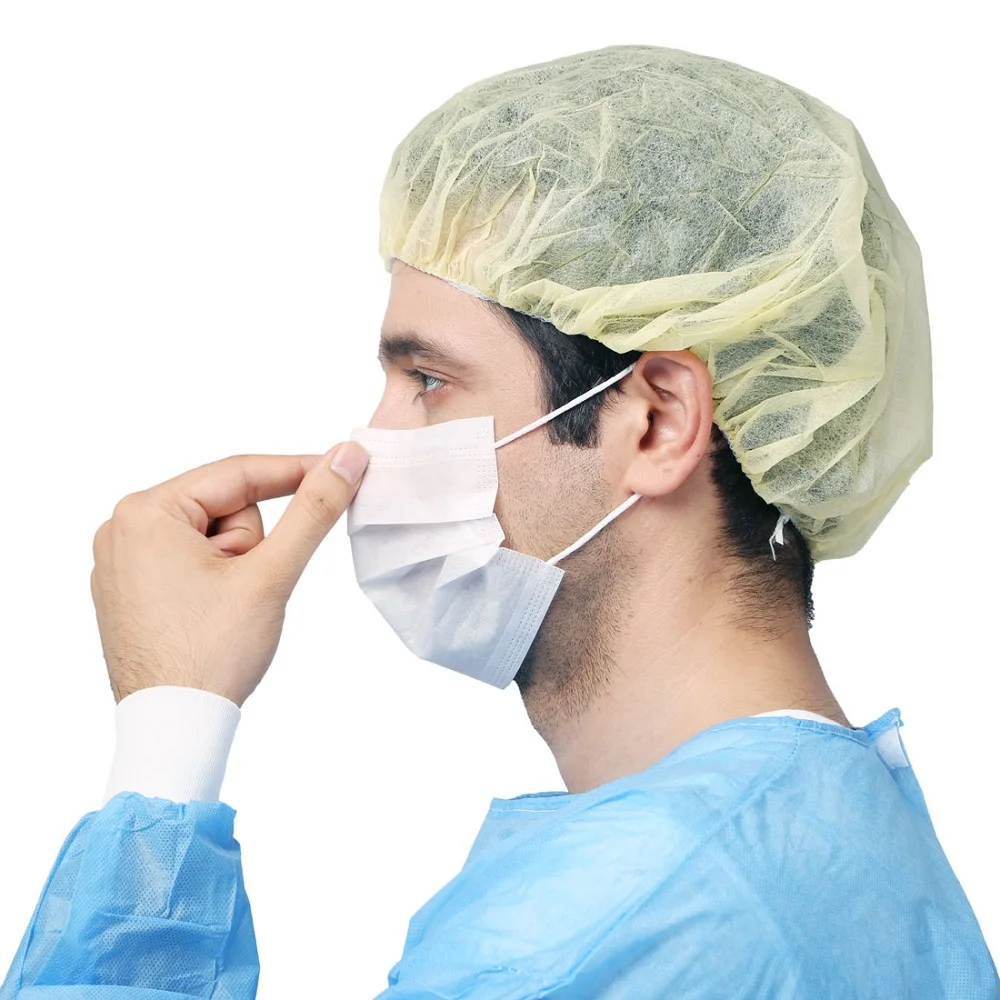 White Surgical Medical Procedure 3 ply Earloop Disposable Face Mask