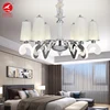 Flying Lighting high quality metal long glass big european led crystal chandelier lamp pendant light