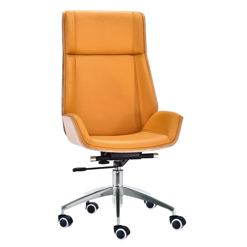 Luxury Bent Plywood Swivel Executive Genuine Leather Office Chair Buy