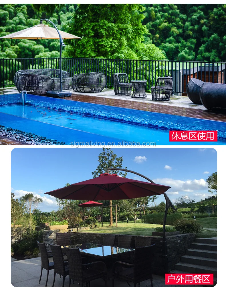 Good quality outdoor dia 3m white folding umbrella balcony umbrella