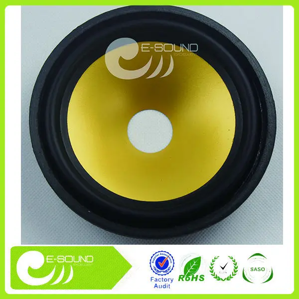 5.25 Inches Rubber Edge With Colorful Paint Paper Speaker Cone With 5mm