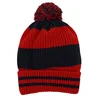 Cheap red-black ladies polyester knit wool hats custom winter hat knitted beanies