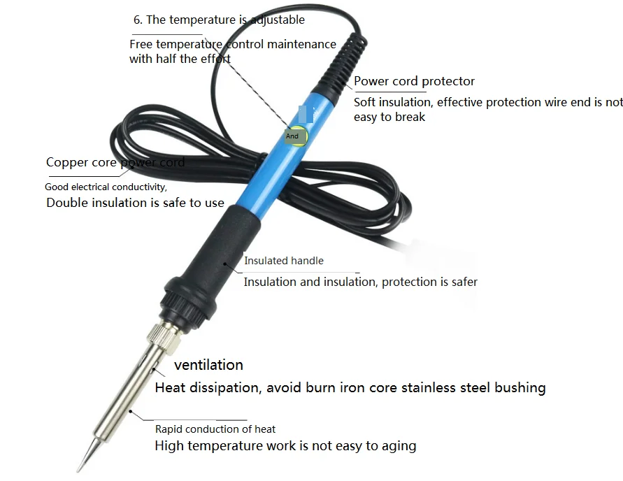 Adjustable Temperature Soldering Iron Set 936 Constant Temperature
