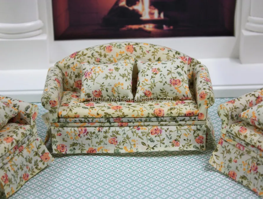 Dollhouse Miniatures Furniture Wholesale Living Room Sofa Toys Sofa
