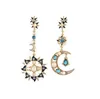 New Style Fashion Luxury Star Sun Moon Stud Dangle Pretty Earrings for women