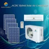 ACDC 90% home no noise hot area split Africa 9000btu 12000btu solar air conditioning portable
