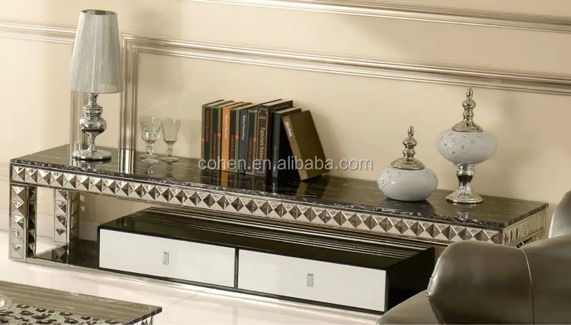 Mobili soggiorno moderno acciaio e vetro design italiano porta tv ...