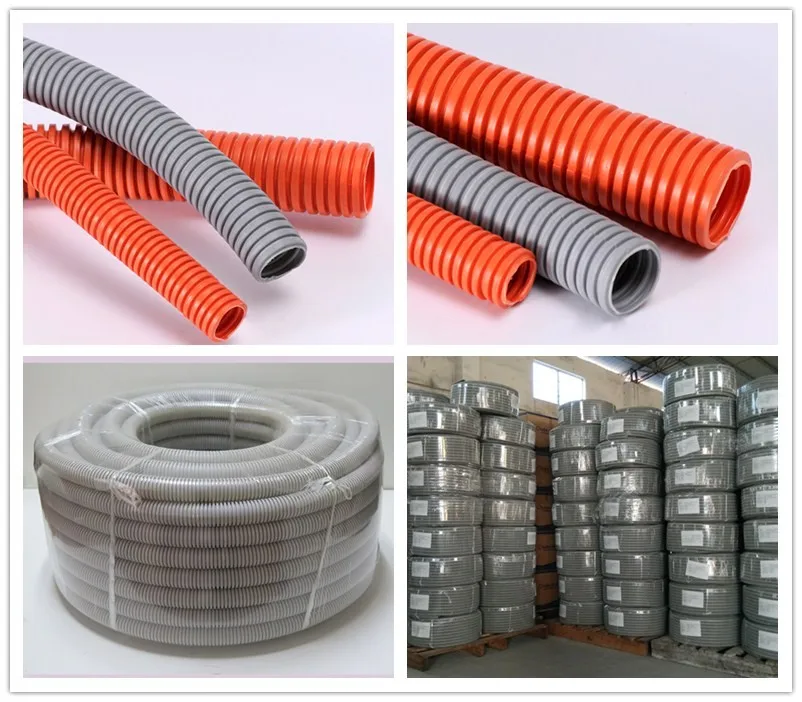 Cheap Medium Duty Grey Flexible Conduit Pvc Corrugated Pipe Buy