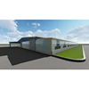 Design steel space frame structure warehouse with large span building material framed in Central African