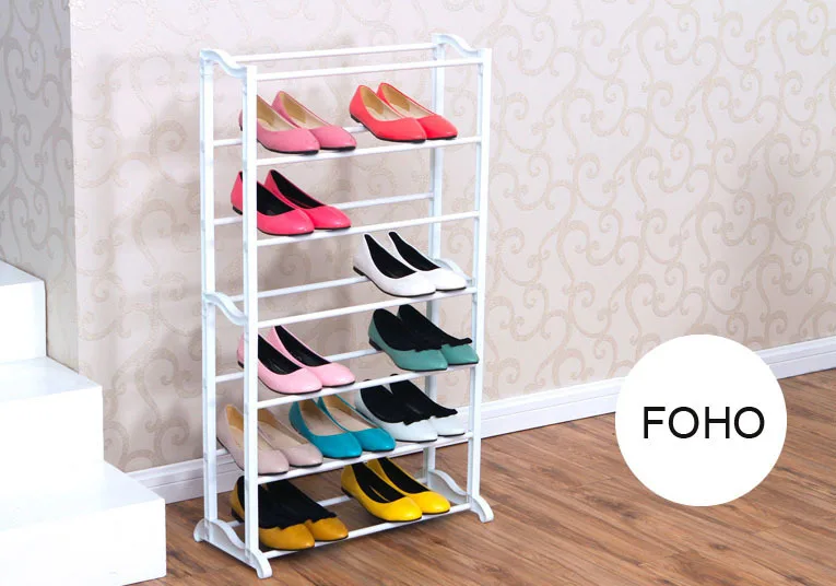 Iron Tubes And Plastic Frame 10 Tire White Shoe Rack 50 Pairs Fh Sr001010xl View Shoe Rack 50 Pairs Foho Product Details From Yongkang Foho Sports And Leisure Co Ltd On Alibaba Com