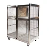 China pet hospital stainless steel chrome dog cage
