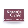 custom chest metal square enamel lapel pin etching