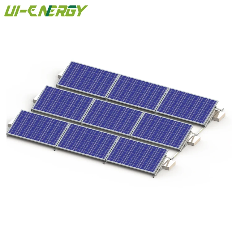 Low cost high quality flat roof ballasted solar racking