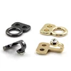 handmade gold and gun black plating metal hook and eye buttons with rhinestone