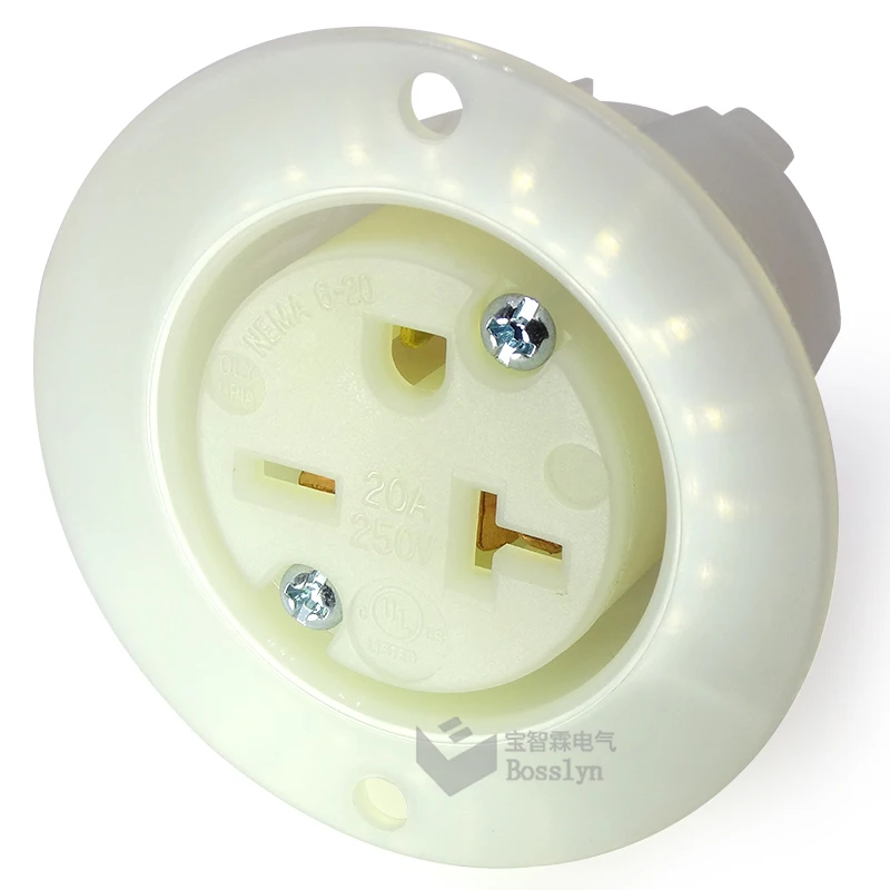 Nema 6-20 Flanged Outlet Receptacle 2 Pole 3 Wire - Buy Nema 6-20