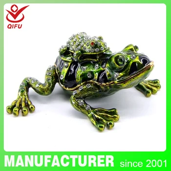 Qifu Metal Craft Frog Trinket Box For Wedding Favors Qifu Metal Craft Frog Trinket Box For Wedding Favors