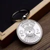 Vintage Antique Metal Keyring Mini Perpetual Calendar Keychain For 50 Years Calendar Keychains OEM LOGO CUSTOM Moon&Sun Keyrings
