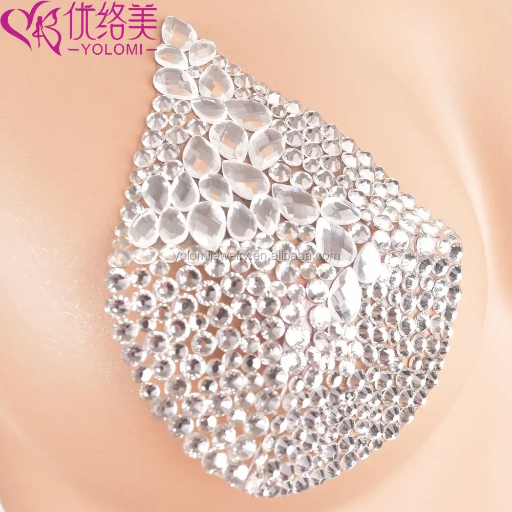 Custom Nipple Pasties Crystal Rhinestone Pasties Nipple Cover 1229np-2c - Buy Fashion Design