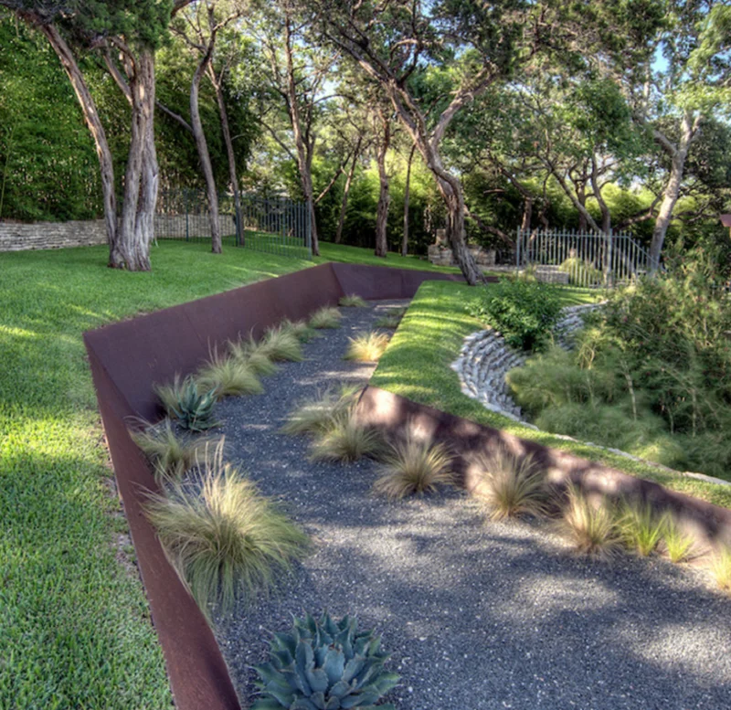 Outdoor Corten Steel Retaining Wall Garedn Edging Fence For Retaining Wall Garedn Edging Fence