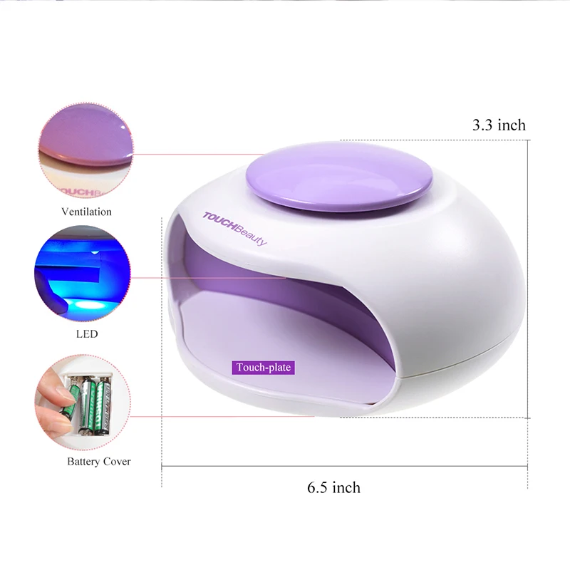 TOUCHBeauty TB-0889 Smart Timer Memory and Sensor &Battery Gel Nail Light UV LED Dryer